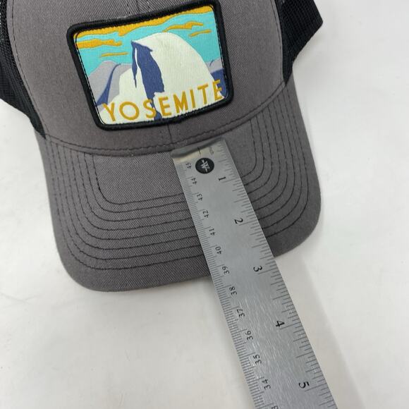 Yosemite National Park Patch Trucker Snapback Hat Mens Half Dome 2016 Gray - Picture 8 of 8